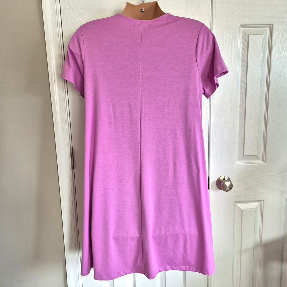 Architect lilac‎ pink purple tee shirt casual dress with pockets women's plus 2X - Picture 4 of 6